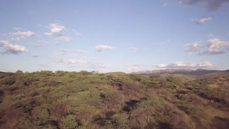 aerial view of the auas mountain range in windhoek namibia