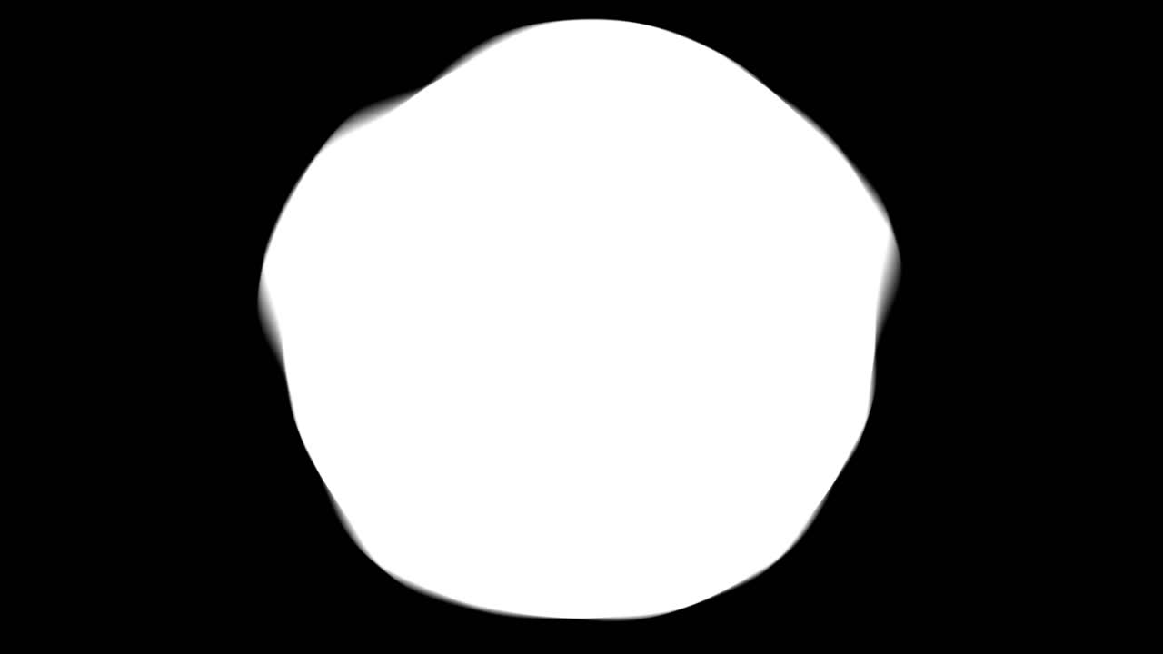 White Oval Shape on Black Background