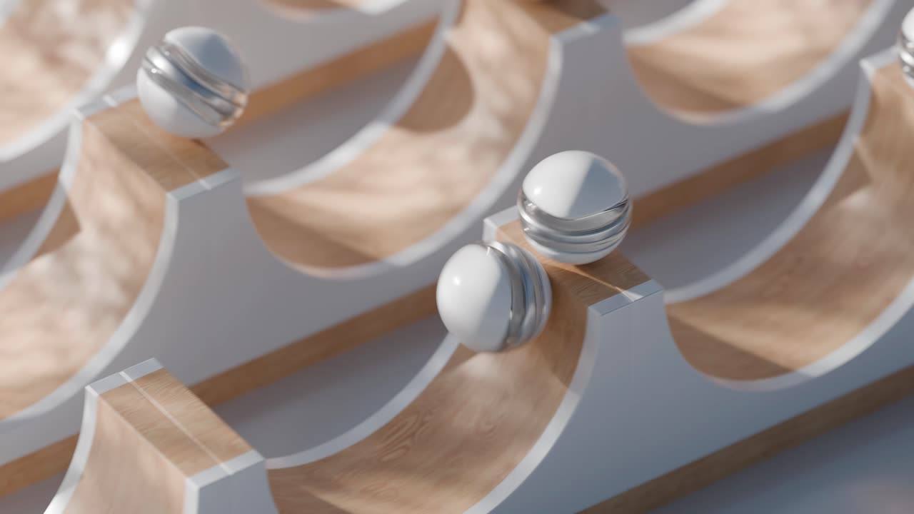 абстрактные геометрические формы на деревянных пандусах