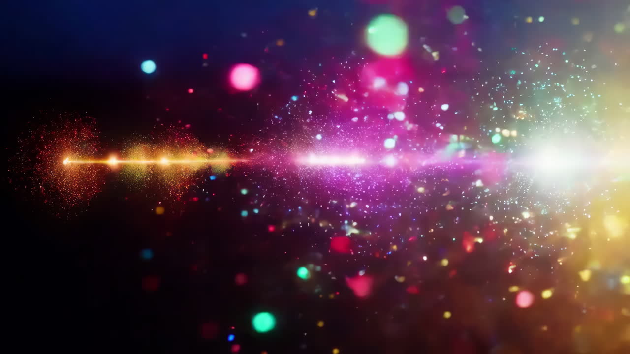 Colorful Bokeh Background with Sparkle Effect