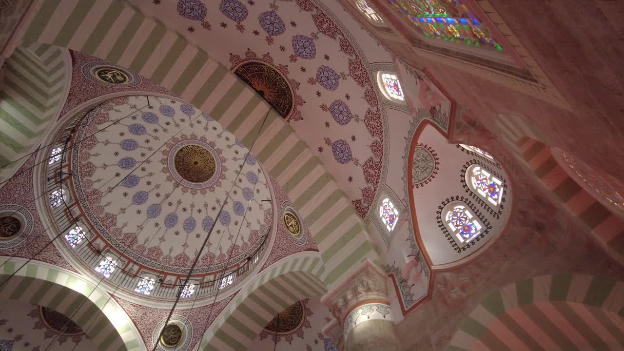 Interior of a Mosque with Stunning Ottoman Architecture