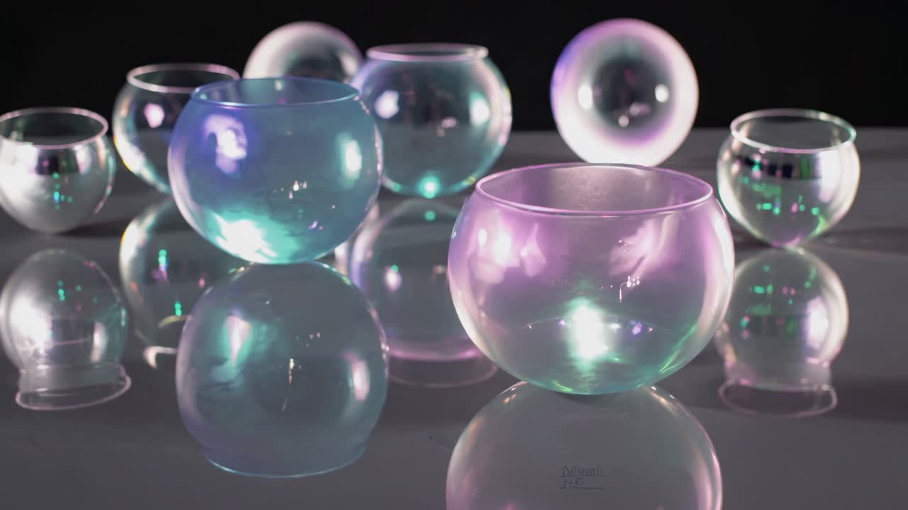 Iridescent Glass Bowls