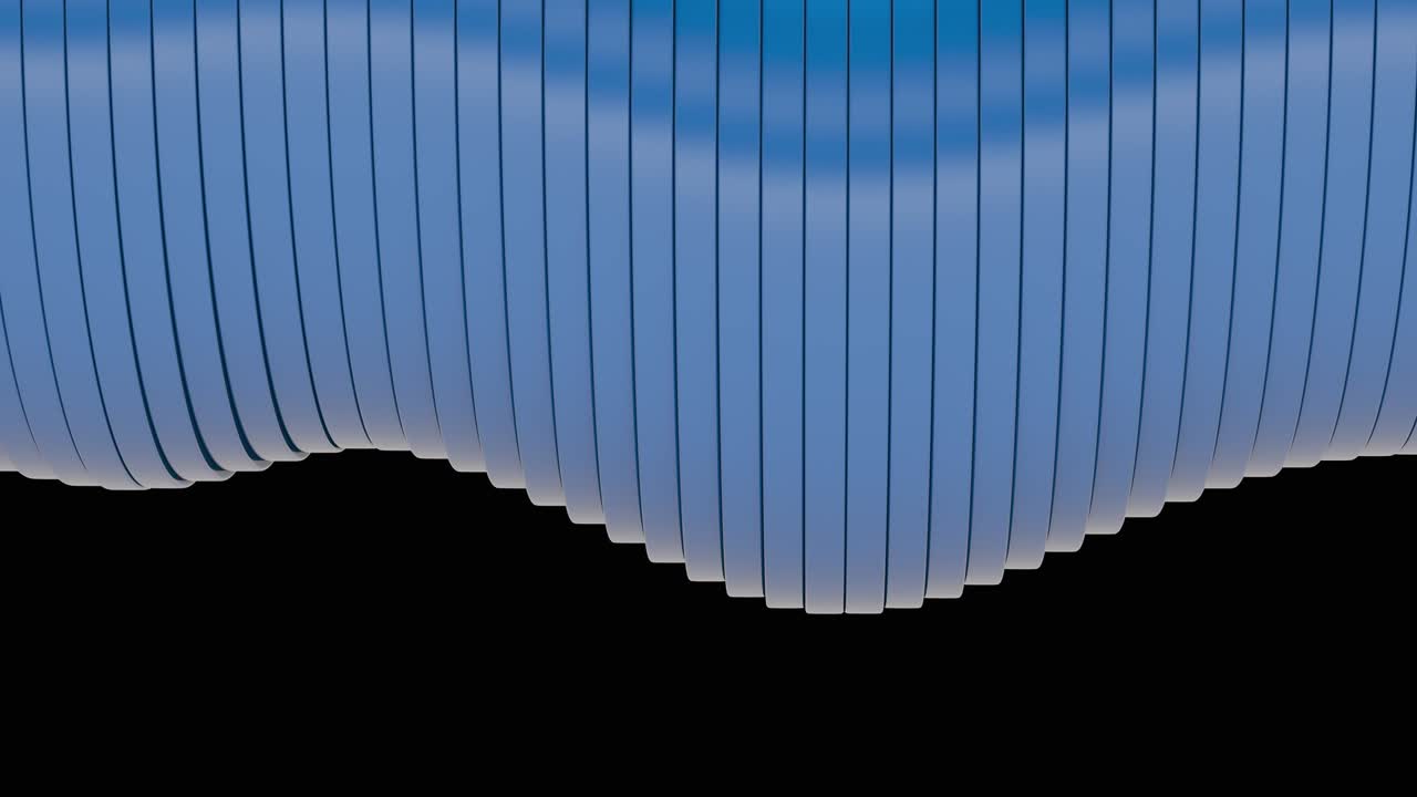 Abstract 3d animation of blue 3d circle lines - looping 4k