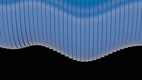 animación 3d abstracta de líneas de círculo 3d azules - bucle 4k