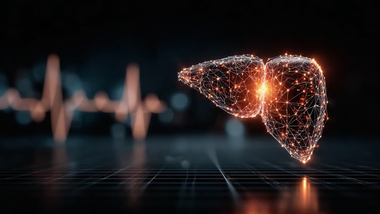 A Stunning Visual Representation of the Human Liver Using Advanced Digital Technology to Illustrate Its Role and Function within the Body's Circulatory System