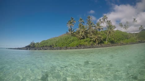 island in muri lagoon in rarotonga, cook islands