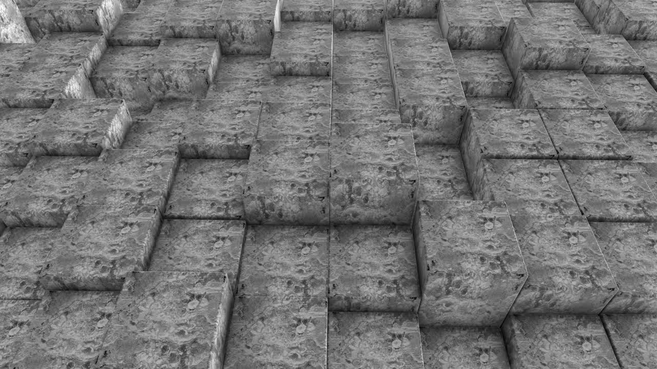 애니메이션 추상적인 대리석 패턴 큐브 (loopable) 스 비디오