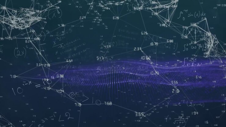 Animation of data processing over mathematical formulas