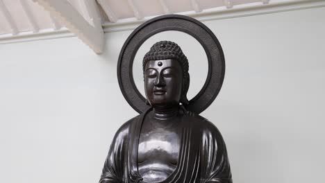 large buddha statue in edinburgh museum setting