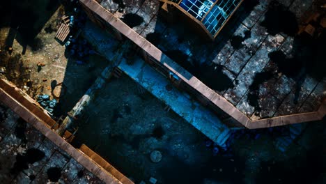 aerial view of abandoned old factory