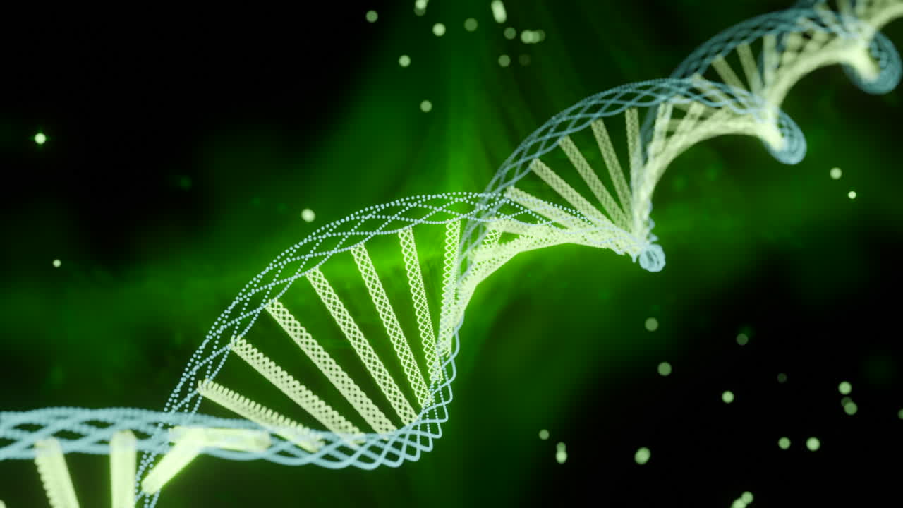 hélice doble de adn renderizada en 3d