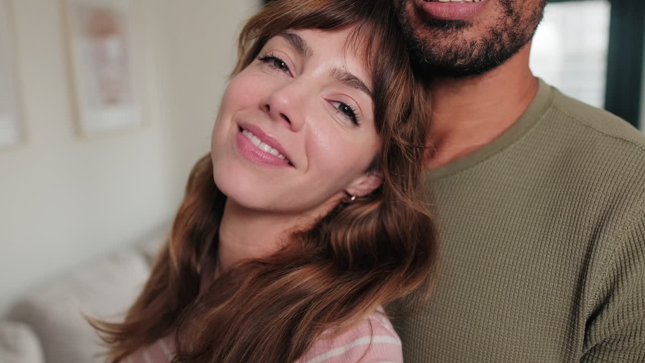 Happy Couple Embracing at Home