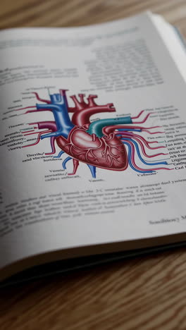 detailed heart anatomy diagram in medical textbook