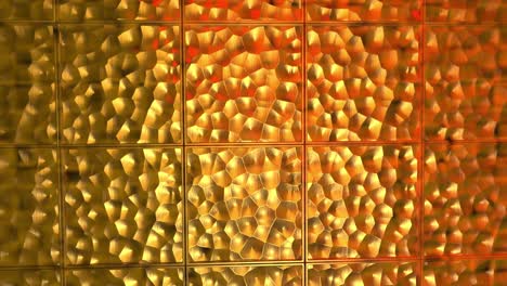 abstract golden 3d geometric pattern. mosaic metallic background for event. 3d animation loop 4k