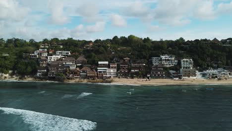 beautiful bingin beach and cliff drone footage in bali