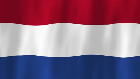 netherlands flag country animation 3d symbol design waving in wind movement national patriotism world culture emblem banner republic northwestern europe red white blue stripes