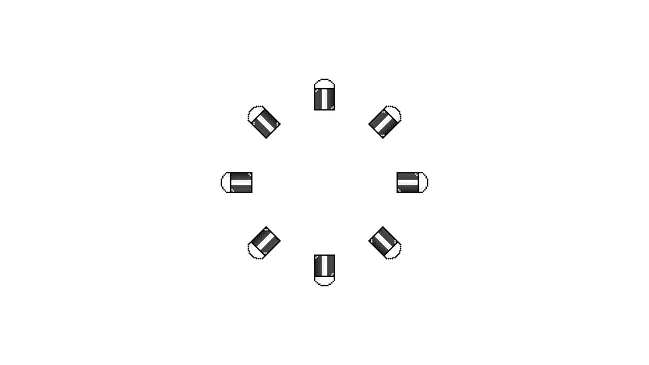 Pixel Art Eraser Spinning Circle Animated Overlay Transparent 30fps (6)