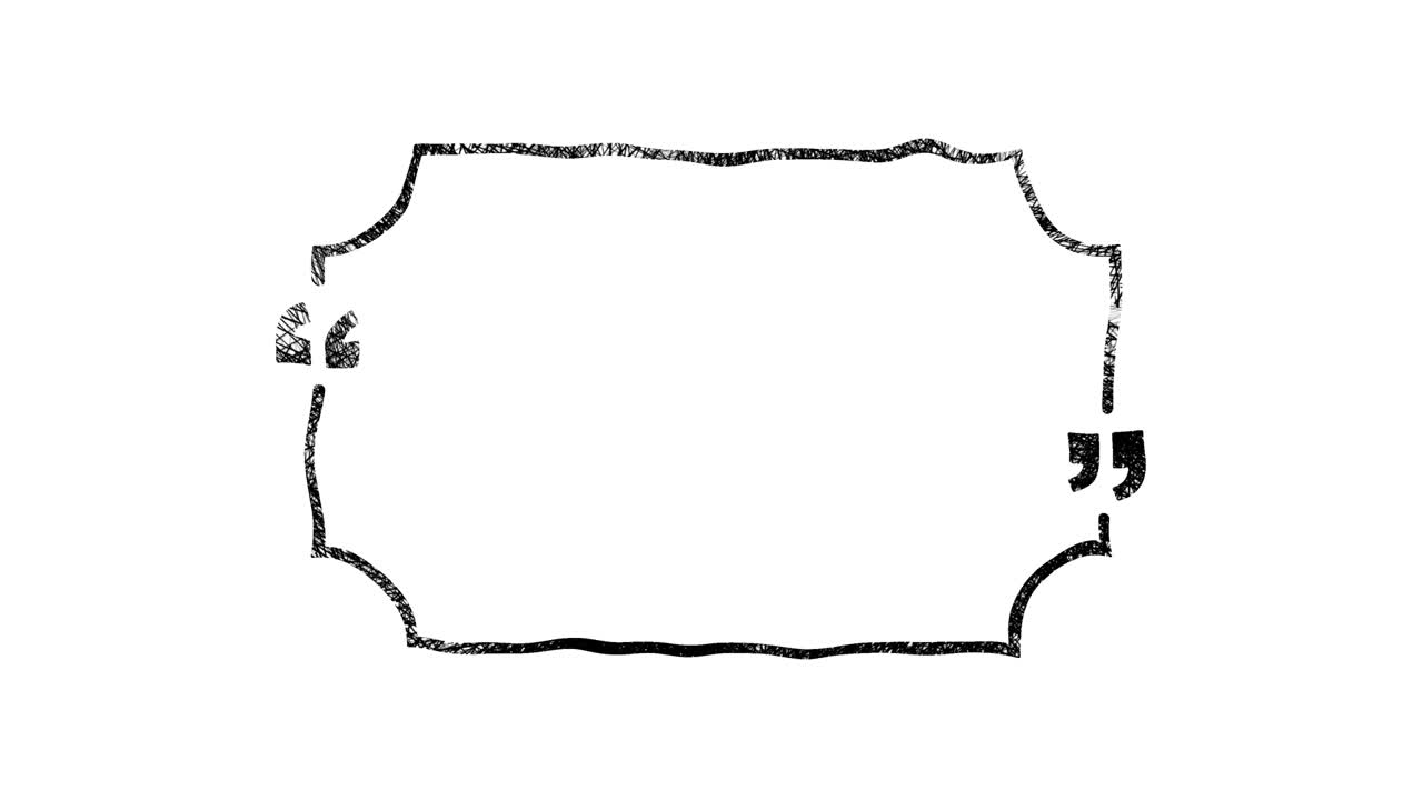 검은색과 색의 손으로 그린 스케치 스피치 인용 거품.