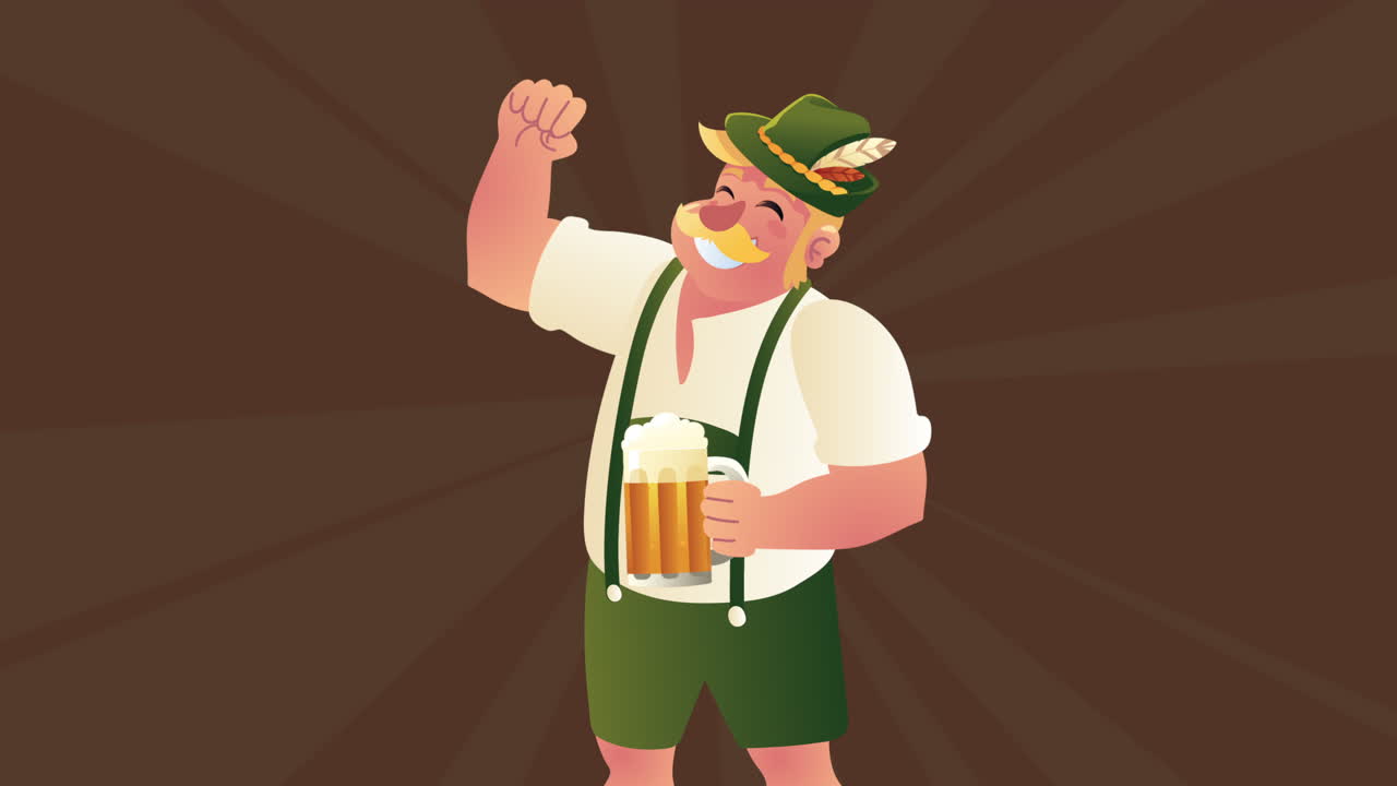 celebração do oktoberfest homem alemão a beber cerveja