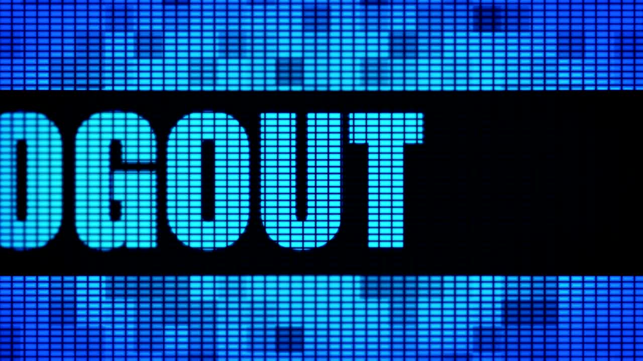 Logout Front Text Scrolling LED Wall Pannel Display Sign Board