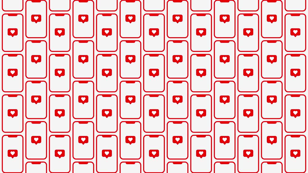 Smartphones pattern likes animated background