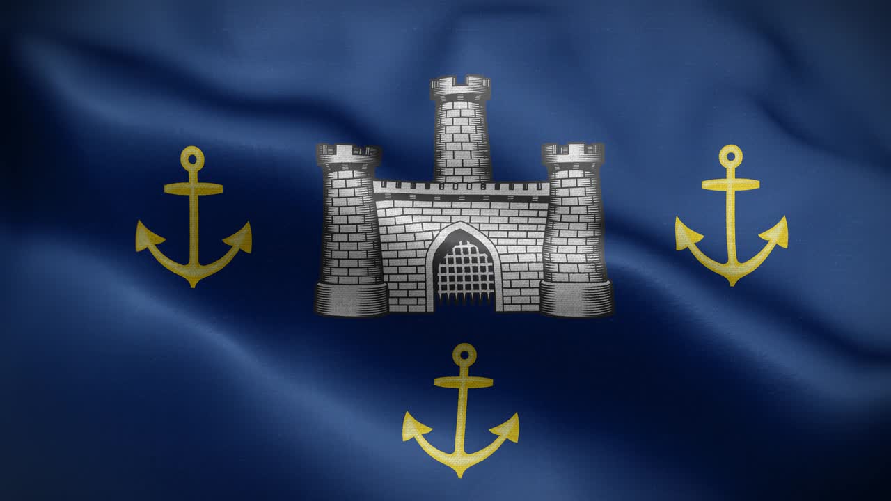 Isle of Wight Council Flag Loop Background 4K