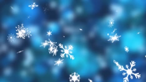 animatie van vormen over sneeuw die valt