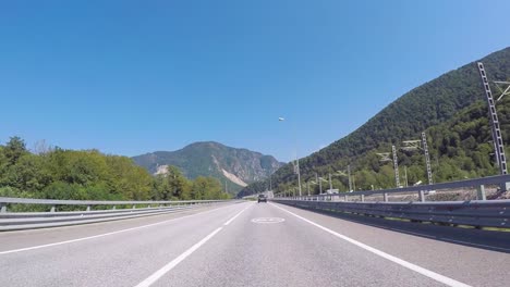 highway through scenic mountain pass