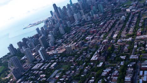 dutch extreme angle aerial footage of the city of chicago