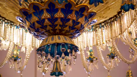 magnificent crystal chandelier detail