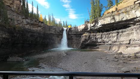 crescent waterfall alberta canada lookout