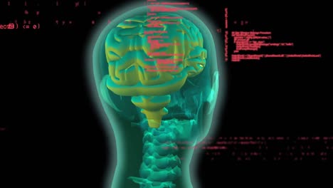 animación digital del cerebro humano