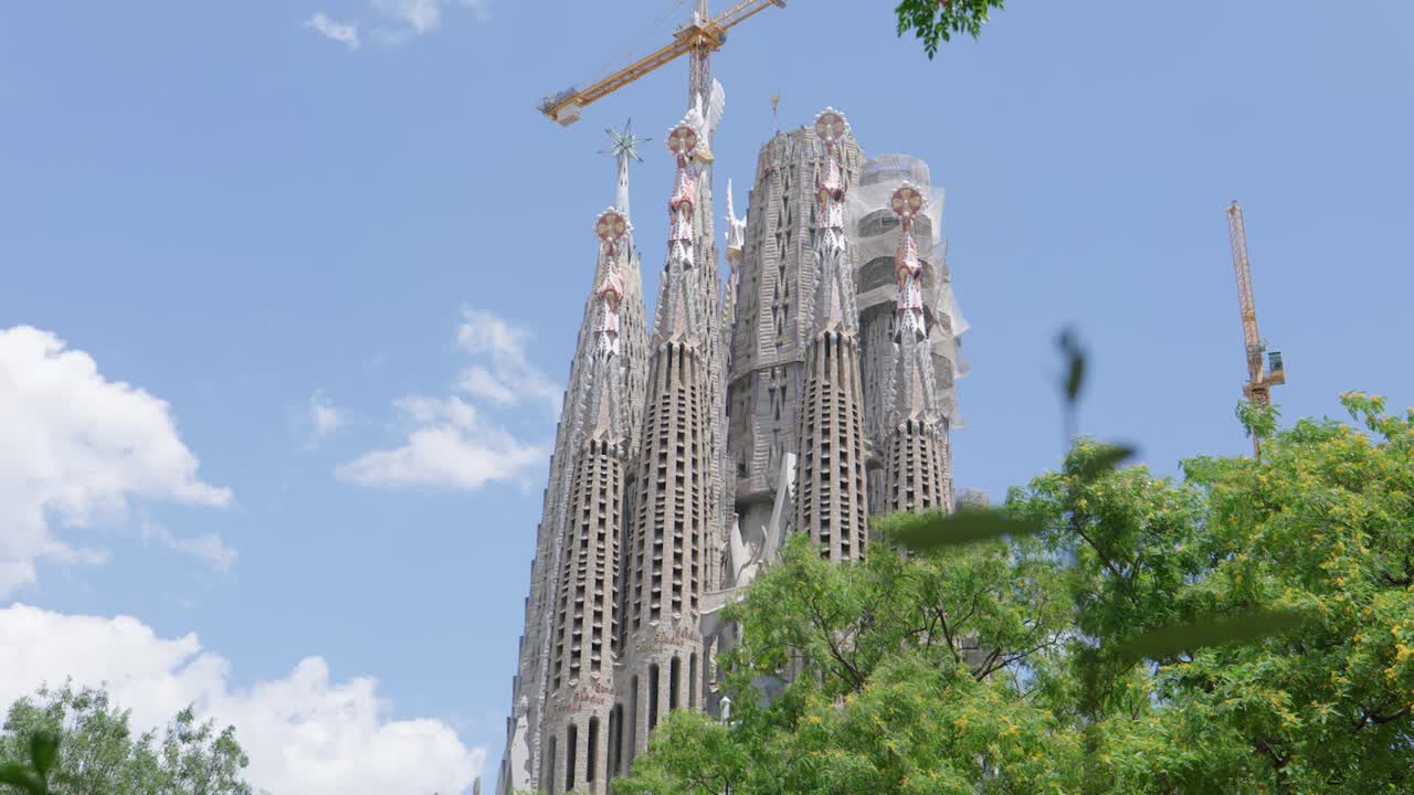 View of Sagrada Familia Barcelona Spain