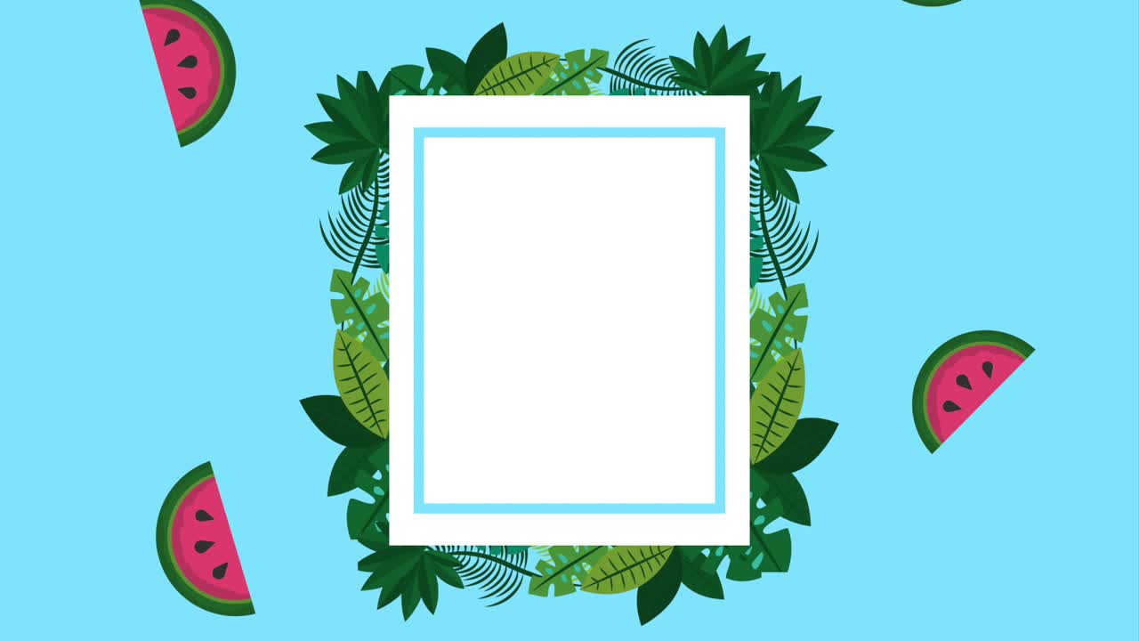 plantilla de verano tropical