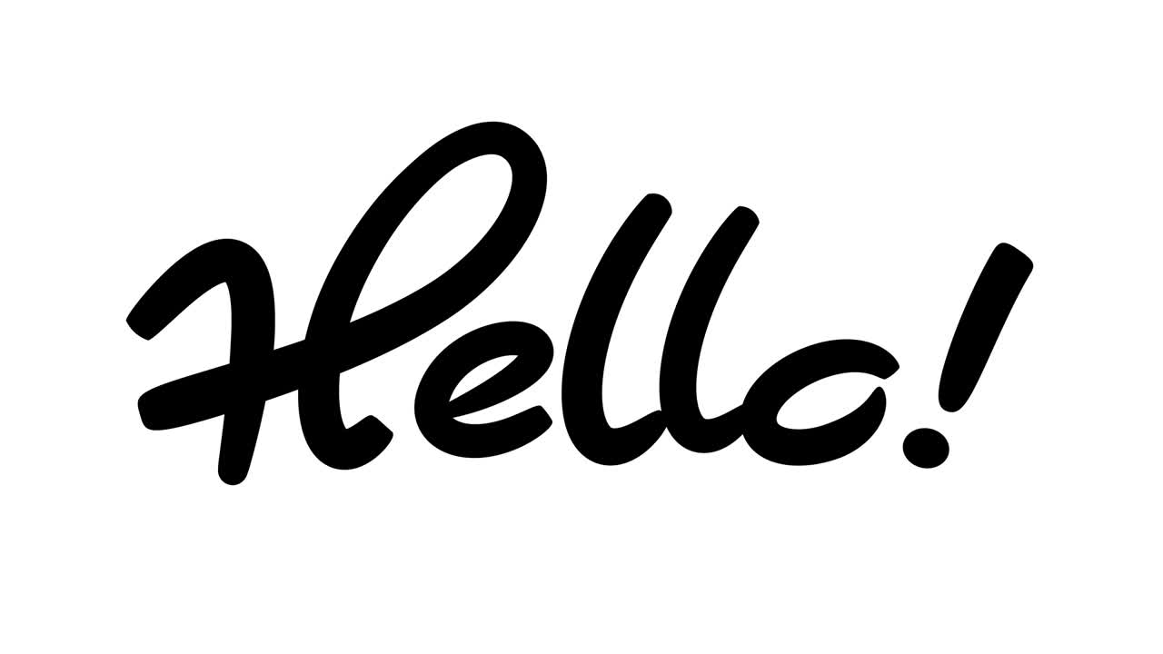 Animated in and out word Hello