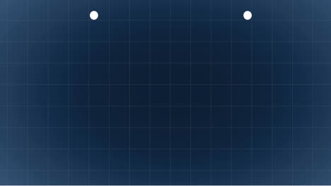 animación de ecuaciones matemáticas sobre el icono del telescopio en la red de cuadrícula contra un fondo azul.