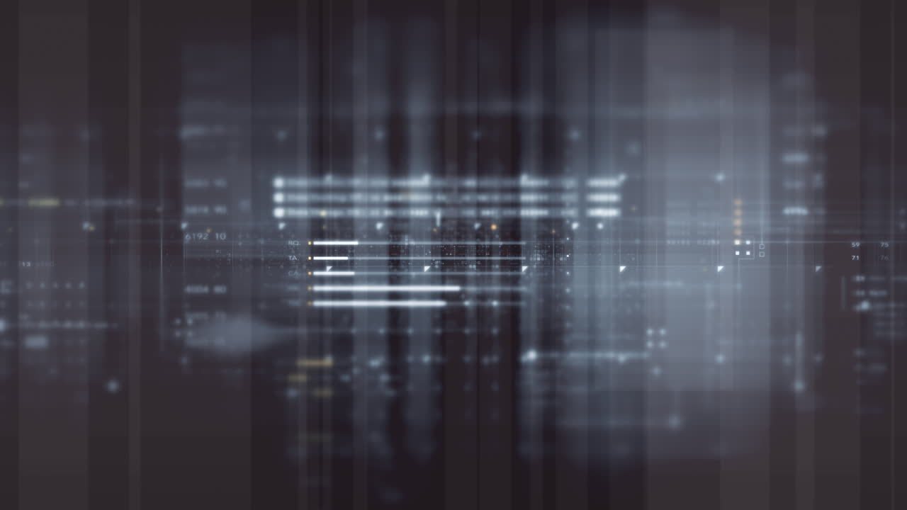 Data matrix simulation UI with cutting-edge digital environment with a dynamic and immersive display of interconnected data matrix information networks systems background