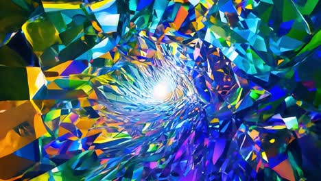 abstract colorful geometric tunnel background