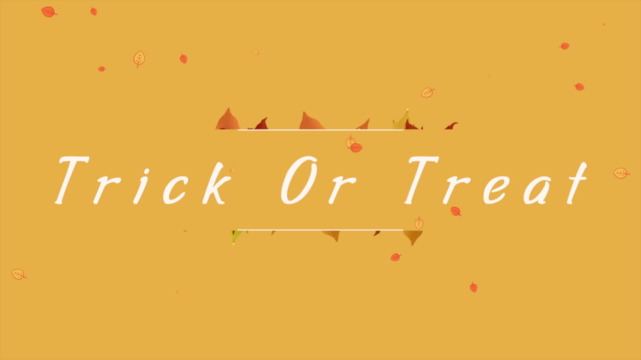 메이플 가을 오렌지 잎으로 트릭 오어 트릿