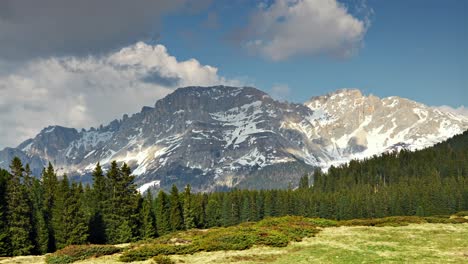 the dolomites in south tryol, italy - mountain landscape time-lapse, 4k footage