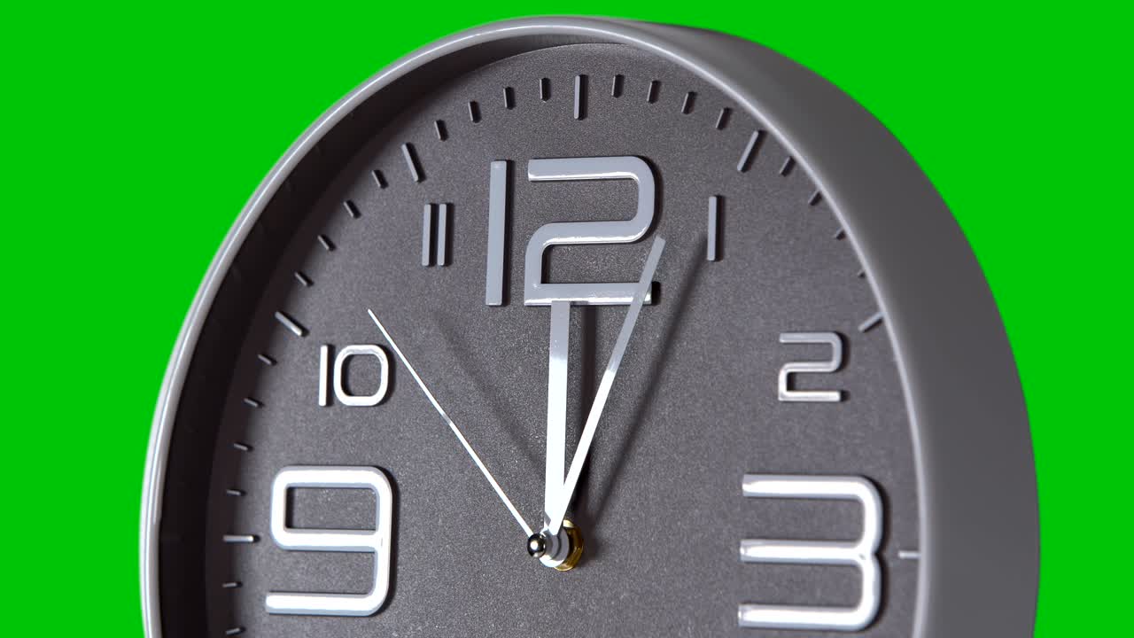 Wall clock on a green background