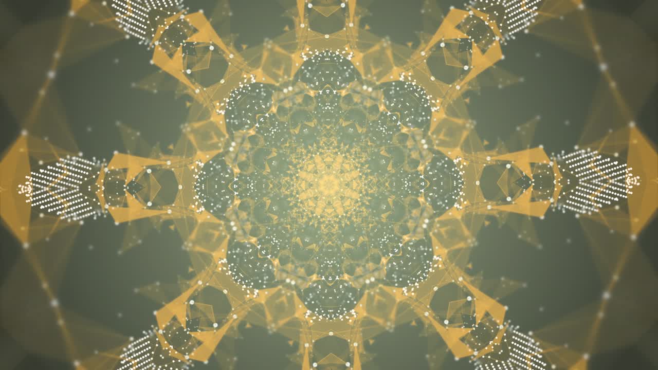 animación de vuelo dentro de un túnel poligonal a velocidad de la luz en movimiento de zoom out.