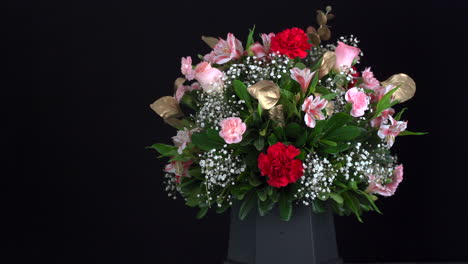 arranjo floral cravo buquê controle deslizante tiro fundo preto