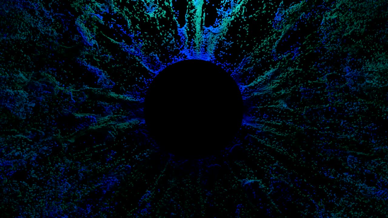 4K CGI paint powder simulation.