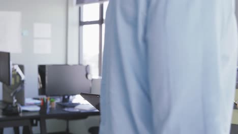 businesswoman working in modern office