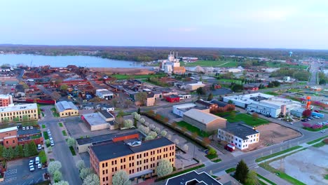 aerial holland michigan springtime drone 4k