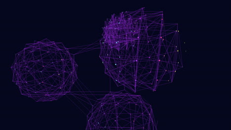 Leuchtend-Violette-3D-Kugel,-Bestehend-Aus-Komplizierten-Linien-Und-Formen