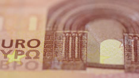 suivi macro sur un billet de dix euros