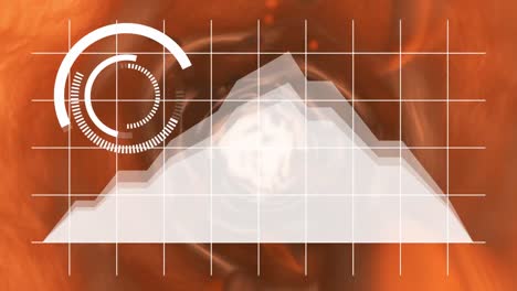 compuesto digital de glóbulos rojos que fluyen a través de las arterias