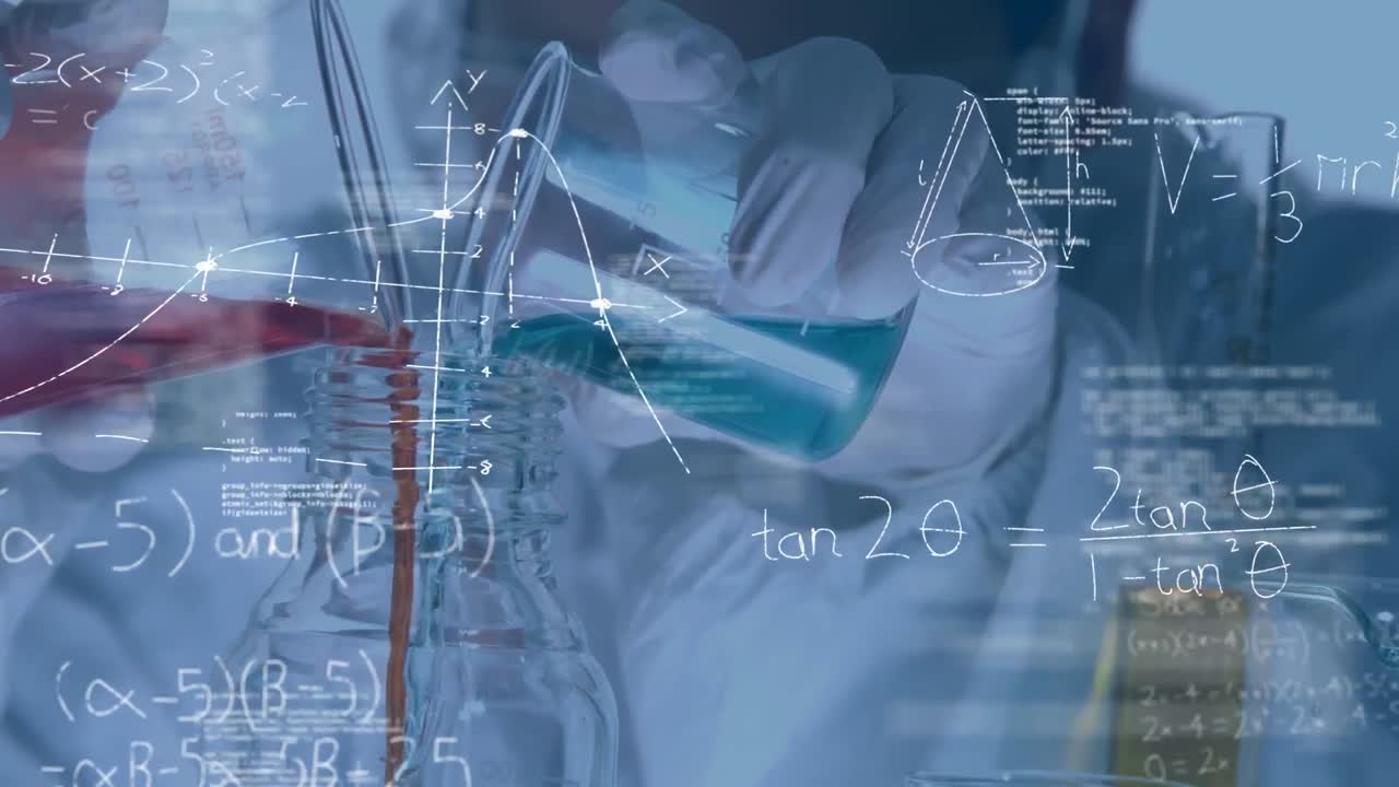 실험실에서 화학물질을  ⁇ 는 것